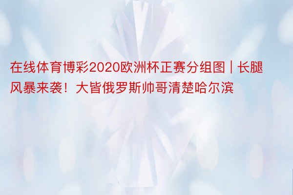 在线体育博彩2020欧洲杯正赛分组图 | 长腿风暴来袭！大皆俄罗斯帅哥清楚哈尔滨